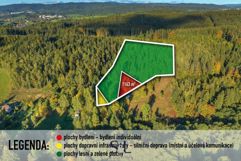 Prodej souboru pozemků v Dlouhém Mostě u Liberce – klidná lokalita u lesa